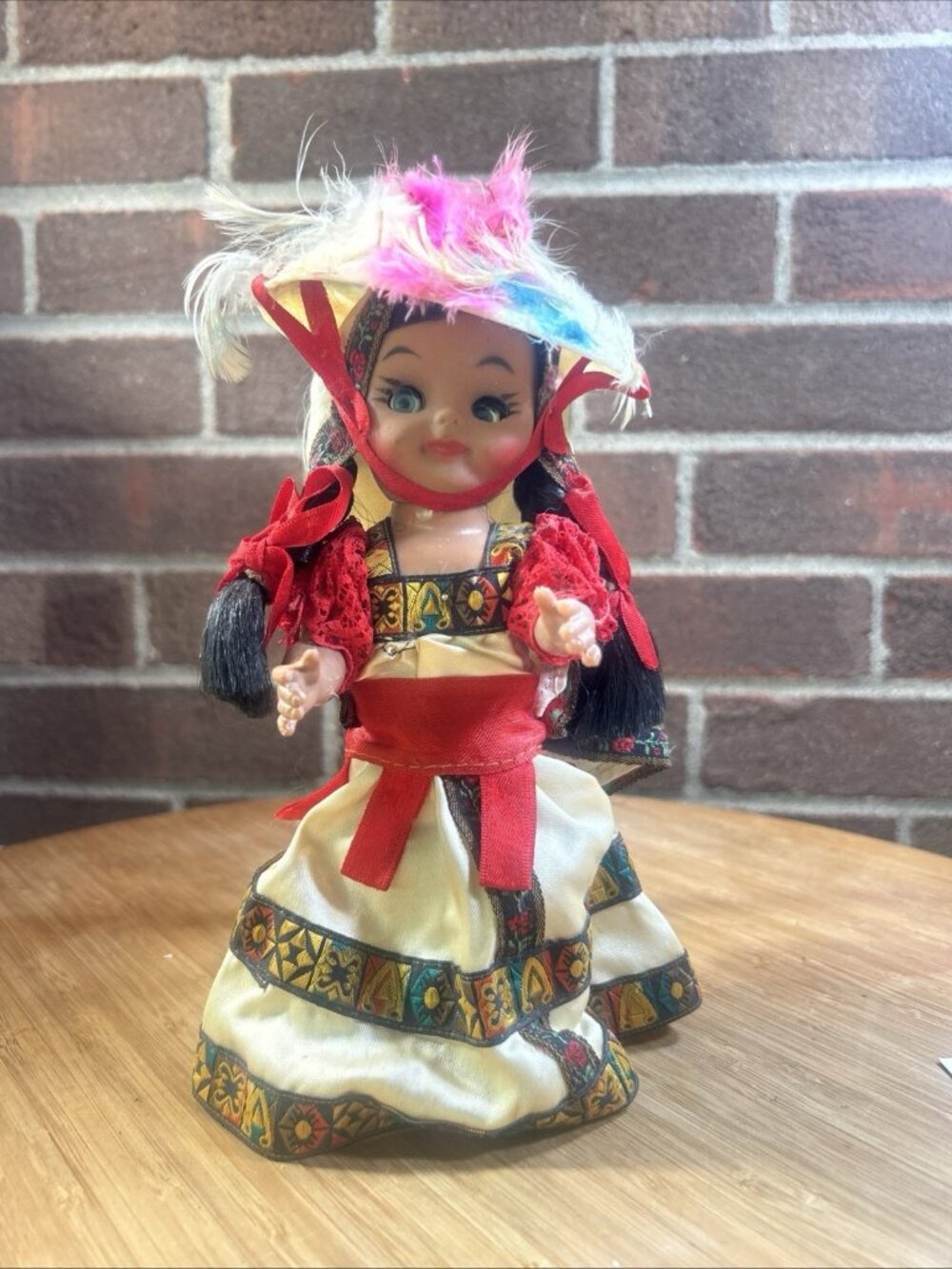 Vintage Doll 9” Ethnic International Mexican Latino Hispanic plastic vinyl Toy